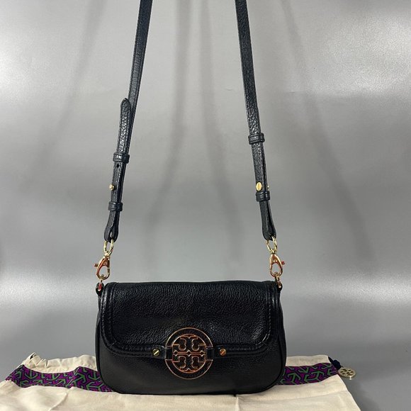Tory Burch Black Leather Amanda Crossbody Bag